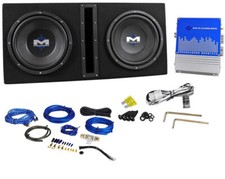 MTX Magnum MB210SP 800w Dual 10  Subwoofers Vented Sub Box/Amp Package Amp Kit