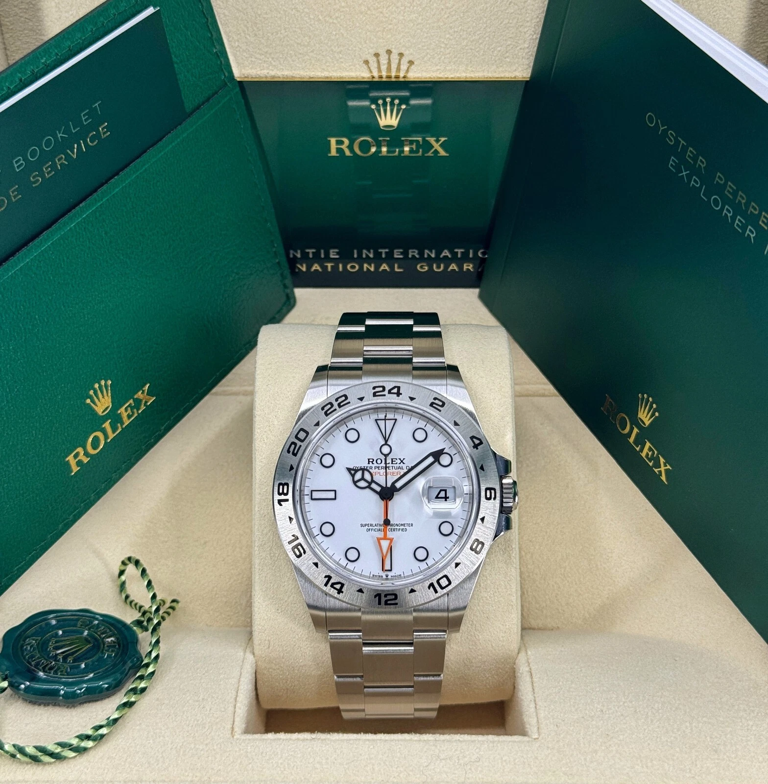 Unworn Rolex Explorer II, 42mm, Stainless Steel, White, 226570, dated 2025