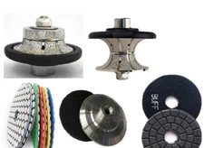 1-1/2" Full Bullnose 3/4" Demi Bullnose granite Profiler marble stone polish pad