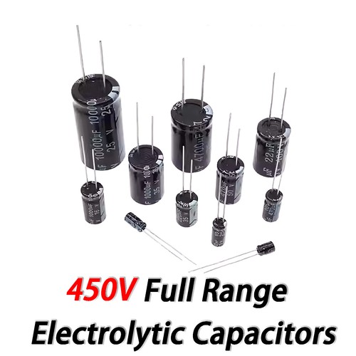 Elektrolyt Radialkondensatoren Aluminium 450V polarisiert 150°C 1uF bis 220uF
