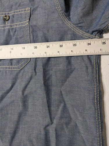 Weather Proof Vintage Shirt Men's Size XL Blue Denim Button Up Long Sleeve - Picture 4 of 5