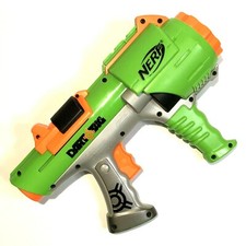 NERF Dart Tag Hyperfire Barrel Gun 10 Dart Capacity Blaster Green 2005 L K