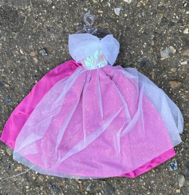 Qualität Puppen glitzernd rosa weiß Glitzer Ballkleid für Puppen UK Verkäufer
