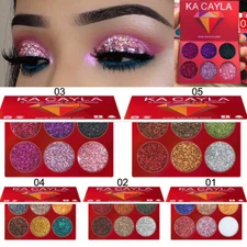 Ka Cayla Glitter Eyeshadow Makeup Kit Shimmer Eye Shadow Powder Palette