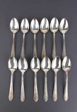 12 Kaffeelöffel mit Silberauflage Reneka