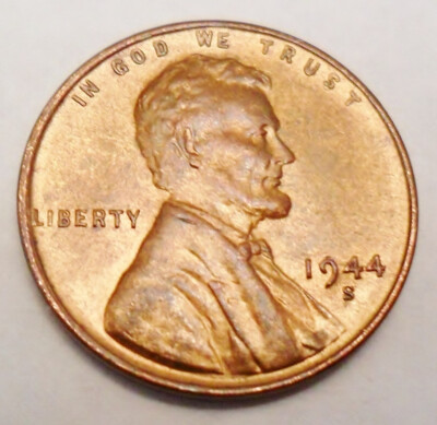 1944 S Lincoln Wheat Cent / Penny  AVE CIRCULATED  **FREE SHIPPING**
