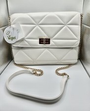 A New Look White Leather-look Quilte Handbag