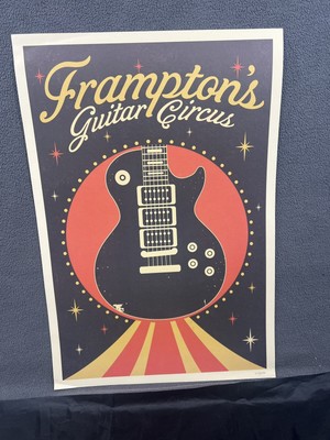 Peter Frampton Lithograph Guitar Circus Limited Edition Poster 217/1500 19 X 13