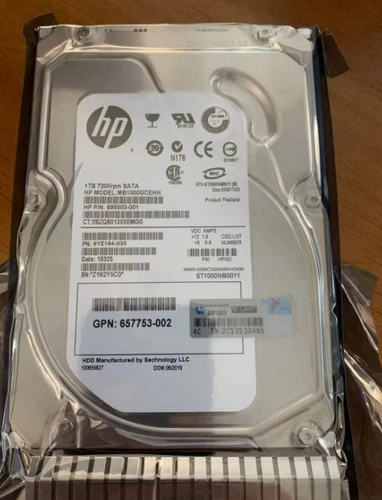 For HP 657750-B21 1TB 7.2K 6G 3.5" SC SATA MDL HARD DRIVE 657739-001 862128-001 - Picture 2 of 2