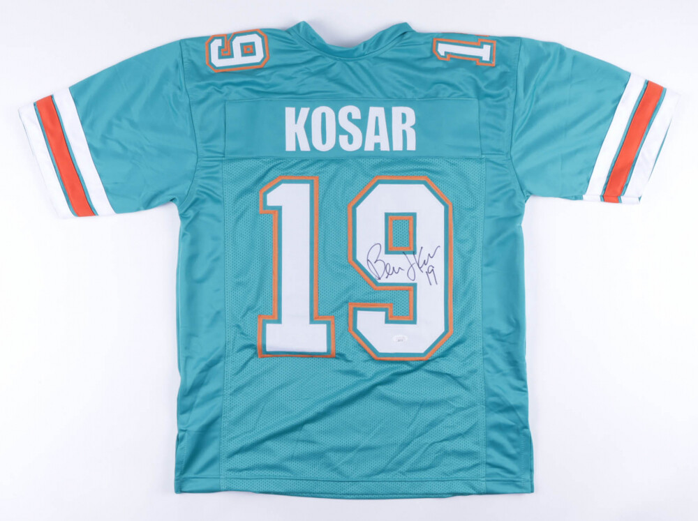 Bernie Kosar Autographed Signed Dolphins Teal Home Jersey (JSA COA) 2Xpro Bowl / U Of Miami 