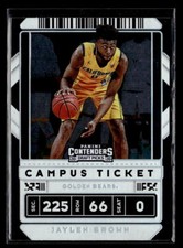Jaylen Brown - 2020 Panini Contenders Draft Picks Campus Ticket #10 California
