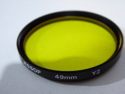 Jessop 49mm Gelb Y2 Filter in yx2 gebraucht wenige Spuren aber brauchbar s/p