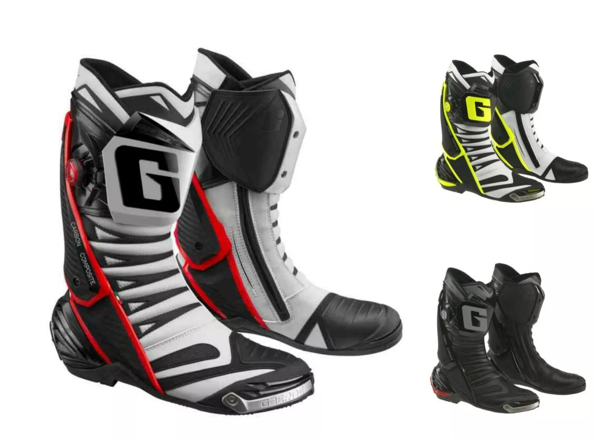 GAERNE GP1 EVO Black Yellow Red 2023 Motorbike Racing Sports Boots