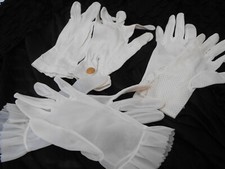 3 Paar alte antike Damen Handschuhe 1930/50er Jahre