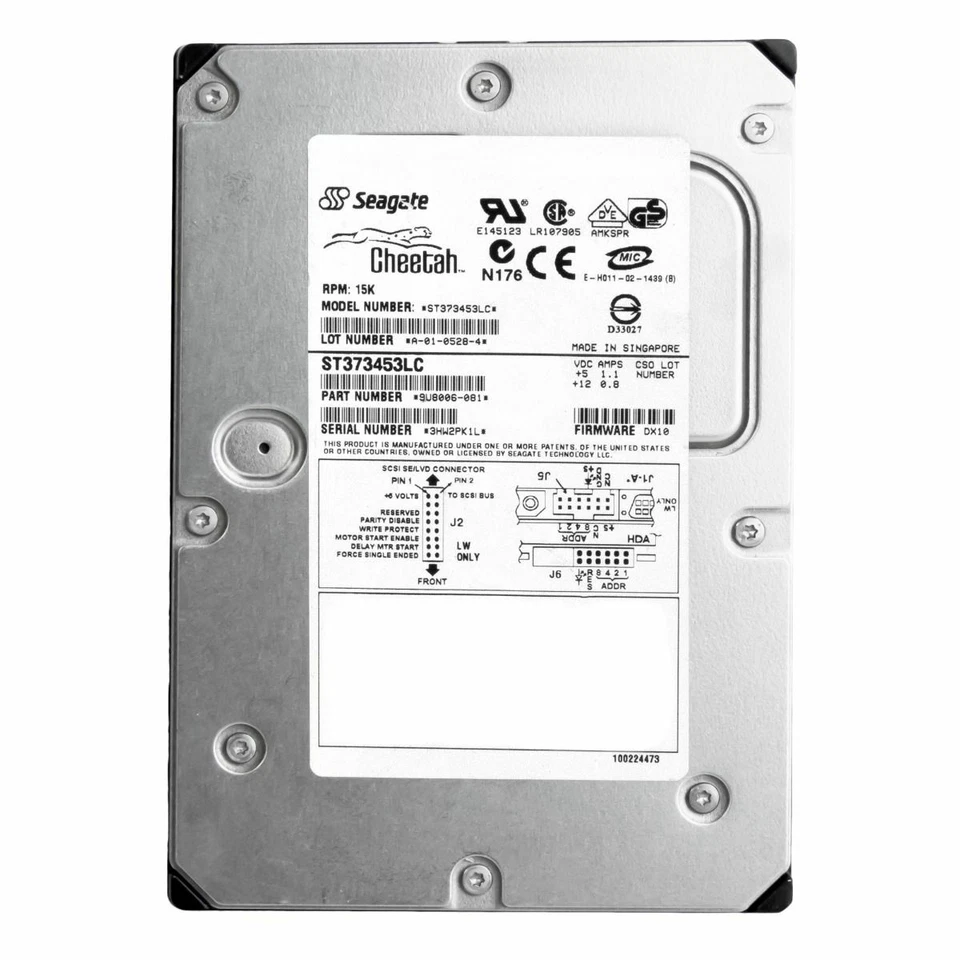 Hard Seagate Cheetah 73GB 15000U/Min SCSI U320 80-PIN ST373453LC 3.5 " Inch - Image 2 of 3