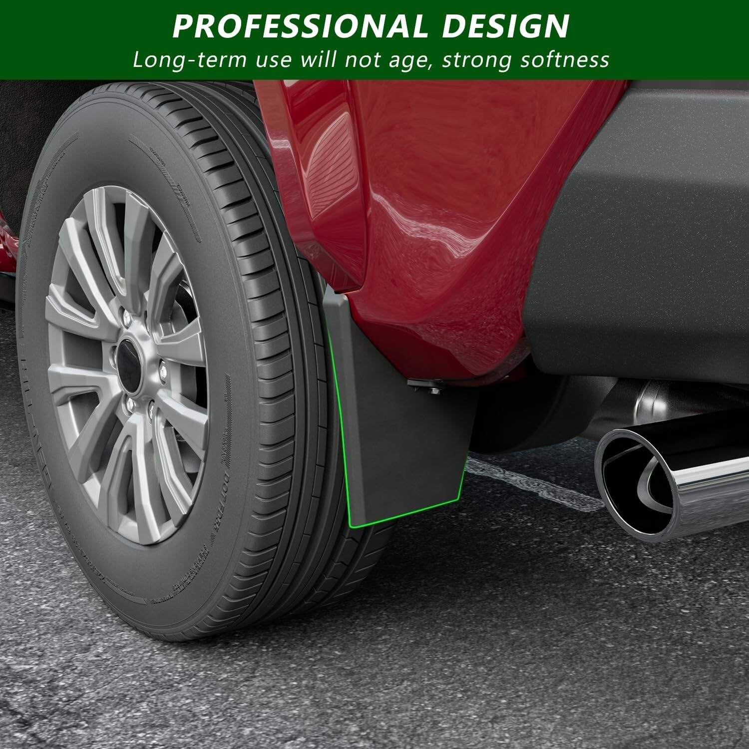 Splash Guards Mudguard 4PCS Front & Rear Mud Flaps For 2024 2025 Toyota Tacoma