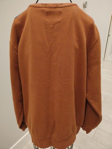 Men's Paper Denim & Cloth Brown Sweatshirt With Striped Sleeves Size Med - Picture 5 of 5