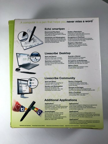 Echo Smartpen 4GB Complete in Original Box Livescribe Display Doesn't Work - Picture 3 of 7