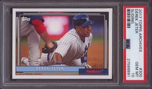 2017 Topps Archives 300 Derek Jeter Sliding PSA 10 Gem Mint Pop 7 - Bild 3 von 4