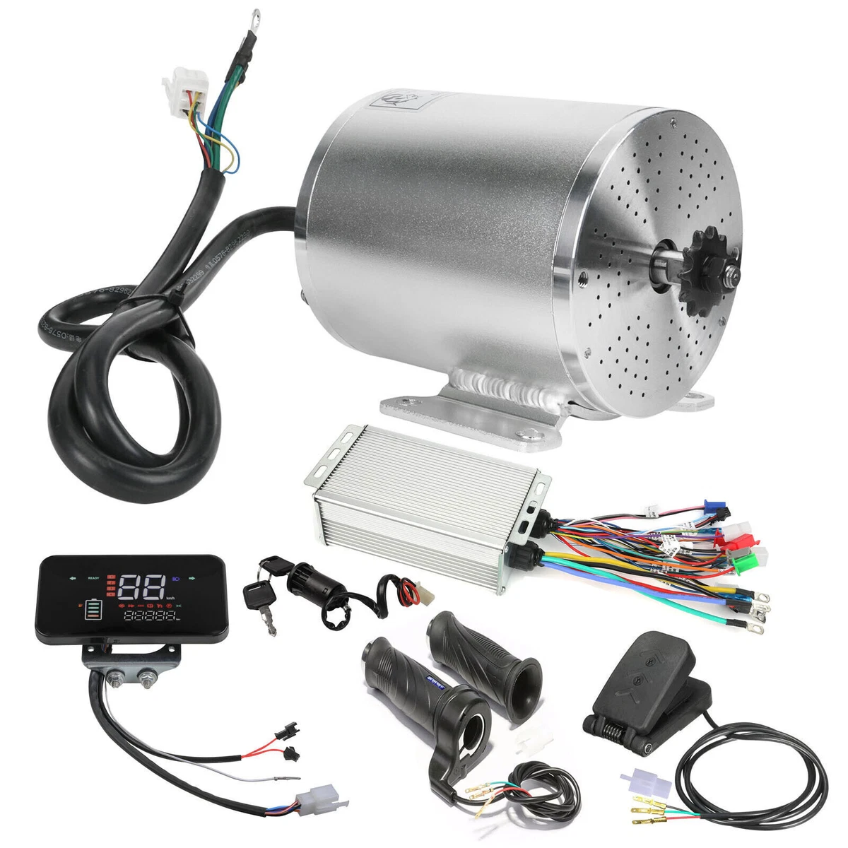 Electric Brushless DC Motor Controller Foot Pedal kit 72V 3000W