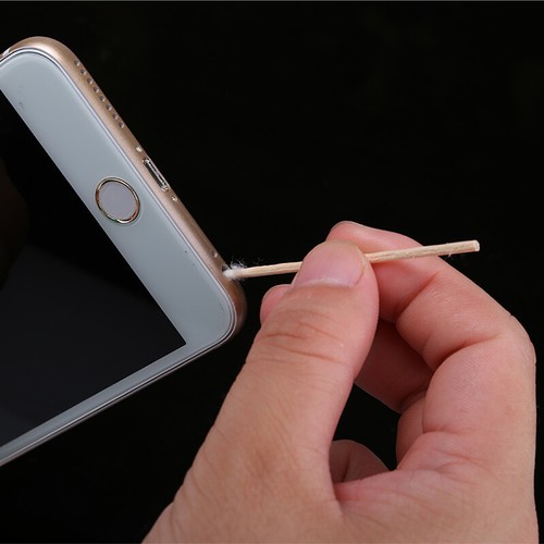 200 pièces/lot bâton de coton outil de nettoyage pour téléphone port de charge et réparation prise écouteur - Photo 8 sur 15