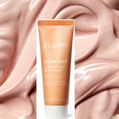 ELEMIS Superfood Glow Priming Moisturiser, 20ml X 3 TRAVEL SIZE NEW