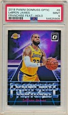 2018 Donruss Optic LeBron James Franchise Features Holo Prizm PSA 9 Lakers #6