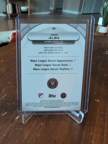 2024 Topps MLS Superstars JORDI ALBA BASE INTER MIAMI CF #94 - Picture 2 of 2
