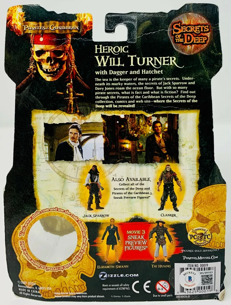 Orlando Bloom Signed Pirates of the Caribbean Zizzle Toy Beckett BAS Witness