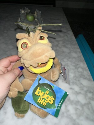Disney Store PT Flea A Bug's Life Plush Stuffed Bean Bag Beanie With Tag