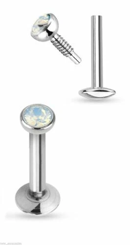 Joyería de Moda Blanco Acero Quirúrgico Opalite