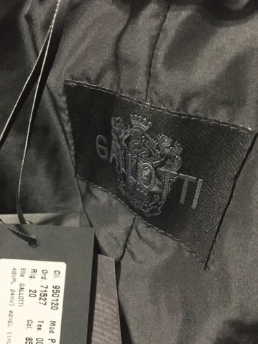 NWT Men's GALLOTTI Lightweight Lined Rain Jacket, 52 IT, 42 US, Black image 7