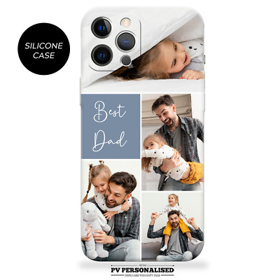 Personalisierte Handy Hülle Fotocollage Silikon Cover für iPhone 15 14 13 12 11