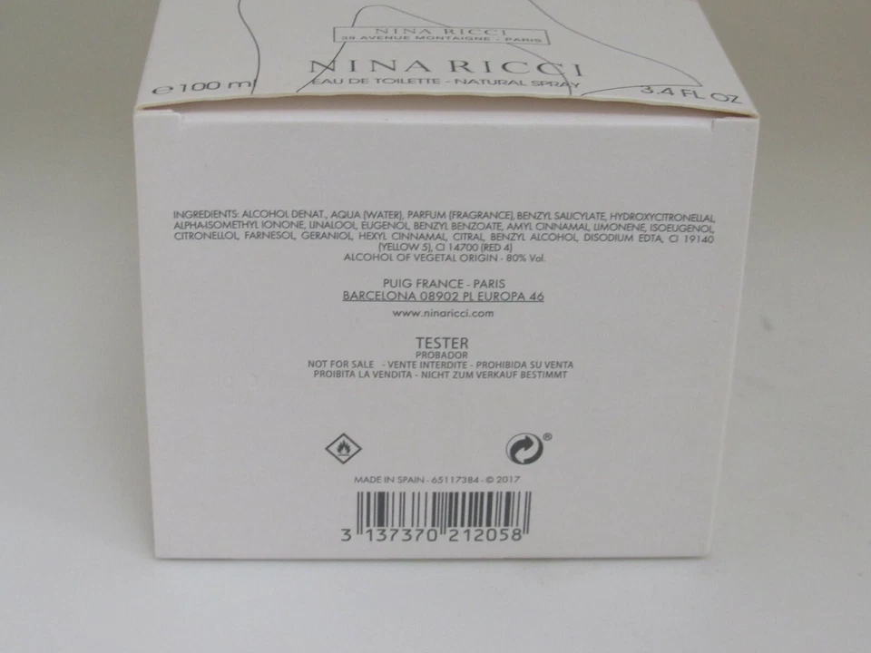 L'Air Du Temps от Nina Ricci 3,3 / 3,4 унц туалетная вода спрей новый в белой коробке - Изображение 4 из 4