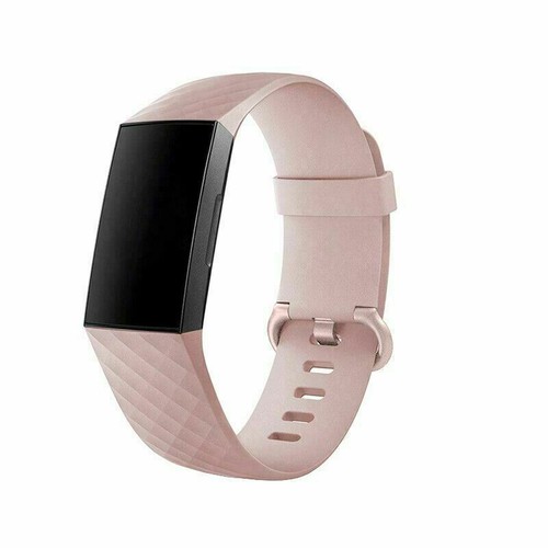 Fitbit Charge 3 4 Watch Soft Silicone Replacement Band Strap Diamond Texture AU - Picture 8 of 30