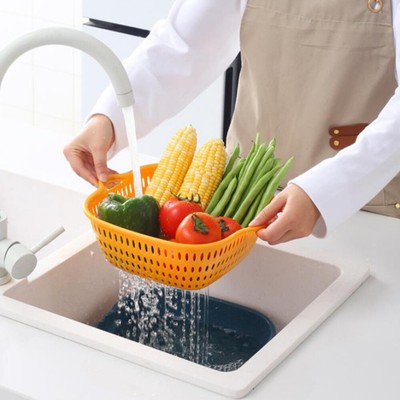  6 Pcs Korbset Abtropfen Lassen Gemüsewaschkorb Küchenentwässerungskorb