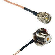 RG316 MINI UHF MALE to UHF Female Angle Bulkhead RF Cable Rapid-SHIP LOT