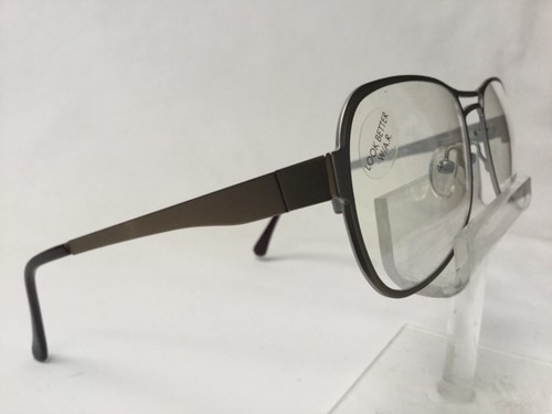 NEW PARTNER 152 Eyeglasses Bronze/Silver Spring Hinges Stainless Steel Aviator - Picture 3 of 6