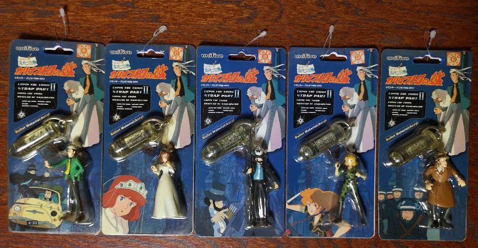 Lupin Strap Lot of 5 Daisuke Clarisse Fujiko Zenigata Movie version With box