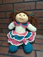 VINTAGE Original Baby Doll 1984 MN THOMAS Br Eyes Br Hair Handmade Crotce