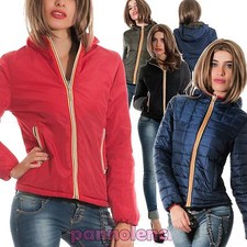Women's Double Sided Quilted Hooded Zip Windbreaker New MY13-8838-2