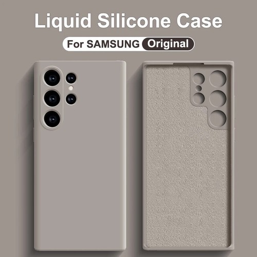 Liquid Silicone Case For Samsung Galaxy S22 S21 S23 S24 Ultra A34 A54 Back Cover