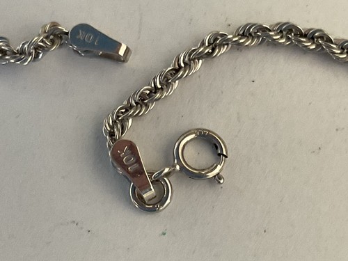 10k white gold chain 18inches - Picture 3 of 11