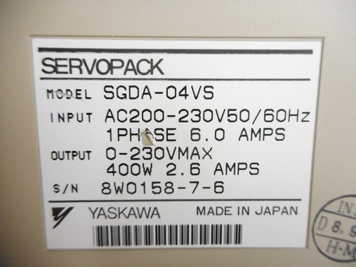 Yaskawa Electric SGDA-04VS Servo Drive SERVOPACK Used Working - Picture 12 of 12