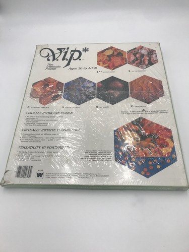 VIP jigsaw Vegetable Montage 1982 hexagon Very Intimidating Puzzle optical tease - Picture 2 of 2
