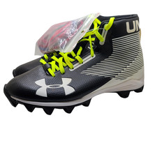 Under Armour Hammer Mid Rm Jr Youth Black/White Size 5Y Imperfect/No Box 