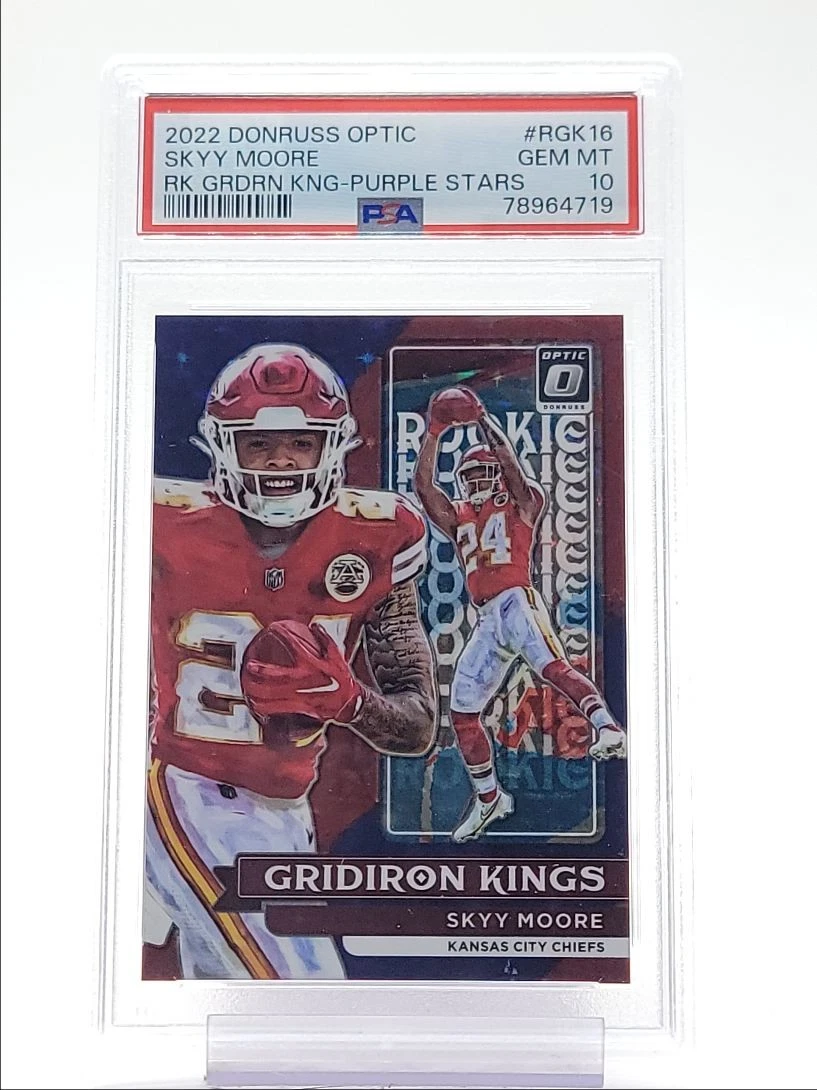 Skyy Moore Panini Donruss Optic Rookie Gridiron Kings #RGK16 Purple Stars