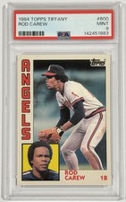 1984 Topps Tiffany #600 Rod Carew PSA 9 Mint Low Pop Angels