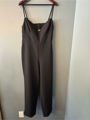BCBGMaxAzria Black Spaghetti-Strap Jumpsuit