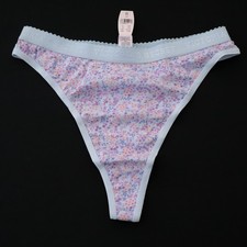 NEW Victoria's Secret VTG 100 Cotton Signature High Cut Thong Panty MEDIUM